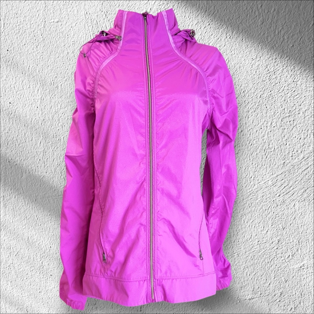💝Lululemon Purple Hooded Windbreaker Jacket – Size 6 – Lightweight with Hood